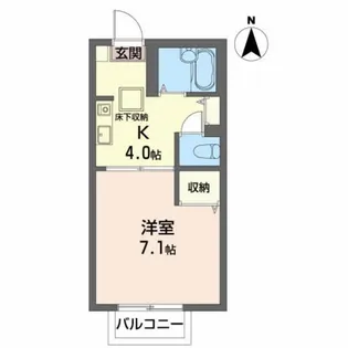 シャトルサンフジ【1階】の間取り