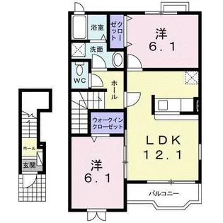 クラロポルタ【2階】の間取り