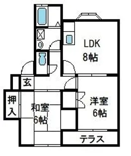 埼玉県さいたま市中央区上峰2【アパート】の間取り