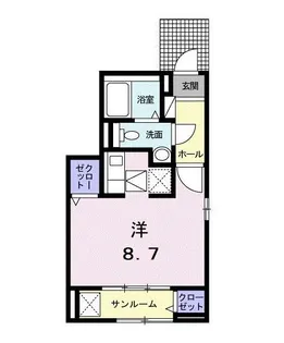 ボヌール【1階】の間取り