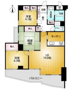 東京都福生市大字福生【マンション】の間取り