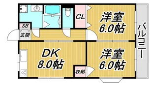 サンライズヴィレッジ【3階】の間取り