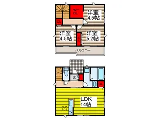 埼玉県さいたま市緑区大字三室【一戸建】の間取り
