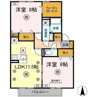 ROYAL GARDEN CASAHARA【1階】の間取り