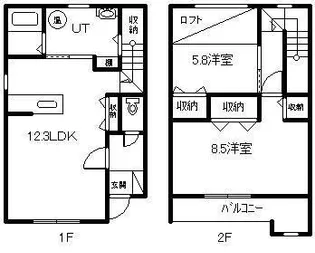ハーモニー春光I・IIの間取り