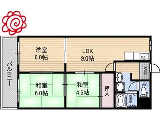大阪府大阪市鶴見区横堤4【マンション】の間取り