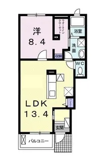 カーサ ガトー I【1階】の間取り