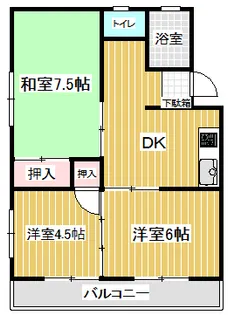 ハイツ秋【3階】の間取り