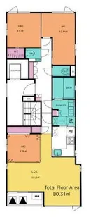 東京都江東区北砂3【マンション】の間取り