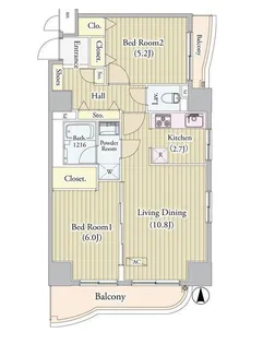 センテニアルタワー【4階】の間取り