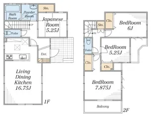 神奈川県南足柄市中沼【一戸建】の間取り