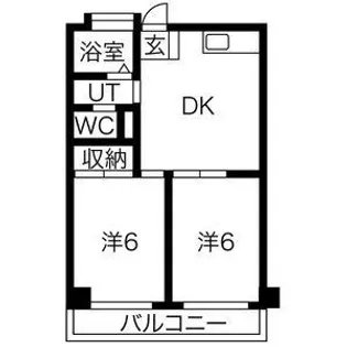 堀米ハイツ【1階】の間取り