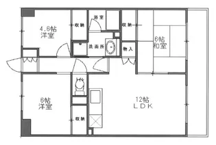 ロビニエ豊成【4階】の間取り