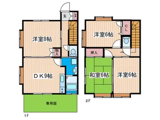 大崎メゾネット Aの間取り