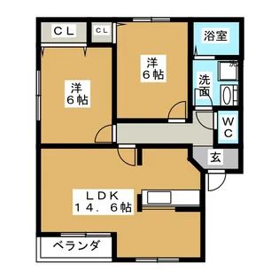 パークメゾンさくら【2階】の間取り