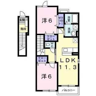 グラースヴィラ【2階】の間取り