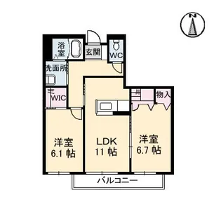 グランマスト福浜【2階】の間取り