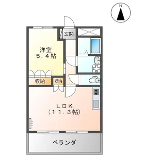 熊本県合志市須屋【アパート】の間取り