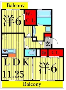 ロイヤルティアラVI【1階】の間取り