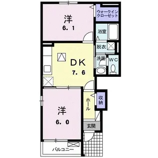 ガーデニア I【1階】の間取り