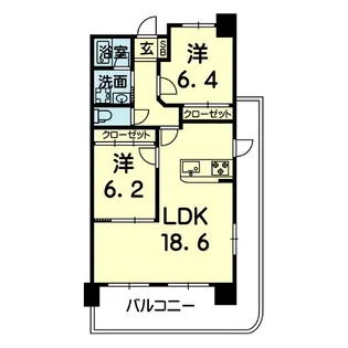 インフィニティ野中【11階】の間取り