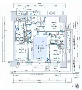 <貸マンション>ジオ高槻天神町【6階】の間取り