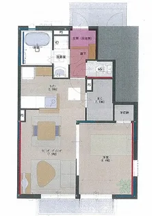 1LDKの間取り画像