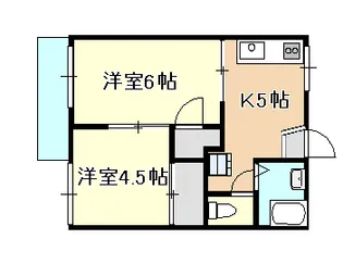 レジデンス中田【2階】の間取り