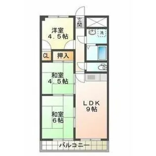 リパルティーレ津新町【2階】の間取り