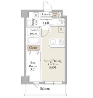 東京都葛飾区宝町1【マンション】の間取り