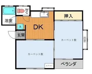 コーポ木蓮II【1階】の間取り