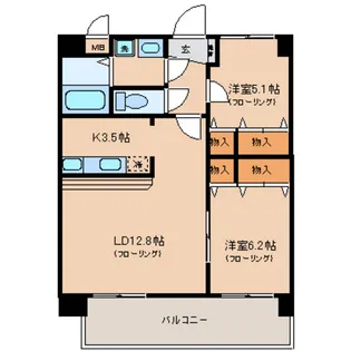 アラ・ブレーヴェ【1階】の間取り