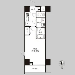 ガリシアレジデンス芝公園【8階】の間取り