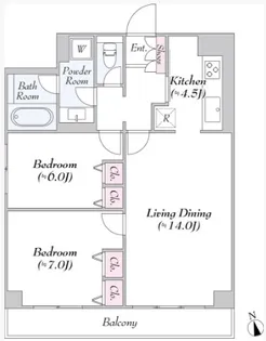 ヴァンテ・アン神楽坂【3階】の間取り