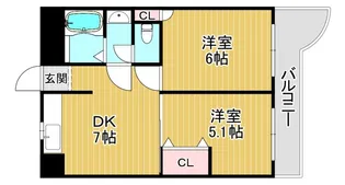エクセルシオール城東【9階】の間取り