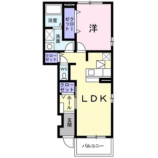 ベルク フルス B【1階】の間取り