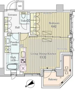 パークアクシスプレミア表参道【1階】の間取り