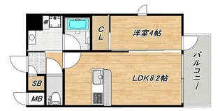 大阪府大阪市天王寺区生玉前町【マンション】の間取り