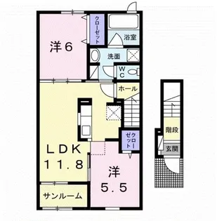 シルバーストーン2【2階】の間取り