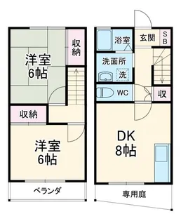 エクセル飯山満B棟【1階】の間取り