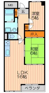 ラポート大日【1階】の間取り