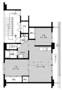ビレッジハウス上原3号棟【2階】の間取り