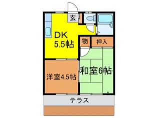 コーポ ファミール【1階】の間取り
