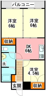 ロゼ赤坂【6階】の間取り