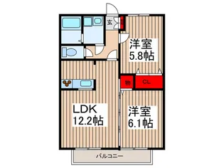 パルメゾン【1階】の間取り