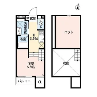 福岡県福岡市南区高木3【アパート】の間取り