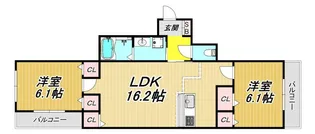 La vie belle 塚口【2階】の間取り