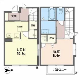 シャーメゾンK【1階】の間取り