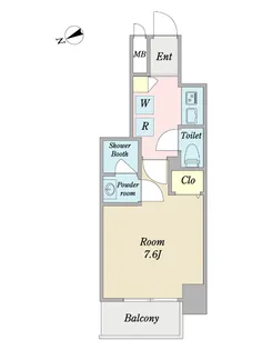 CINZA荒町【4階】の間取り