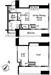 プレミアブラン代々木公園【7階】の間取り